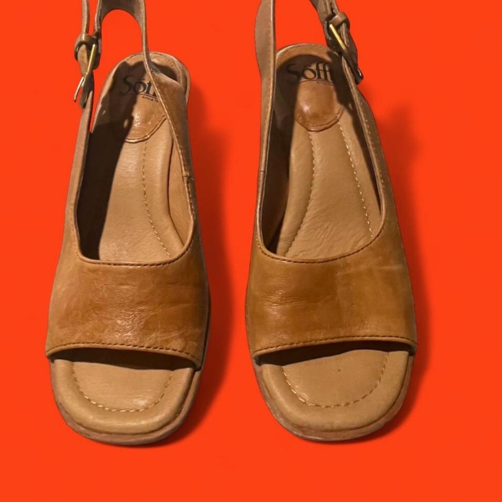 Sexy Sofft Women's Brown Leather Wedge Sandals #wedges #womensshoes #sandals